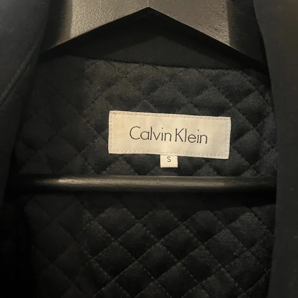 Calvin Klein Classic Black Trench Coat - Picture 8 of 9
